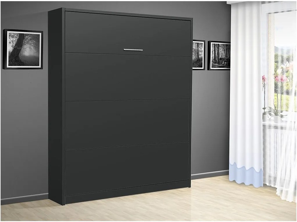 Sklápacia posteľ VS 3054 P - 200x180 cm farba lamina: buk/biele dvere