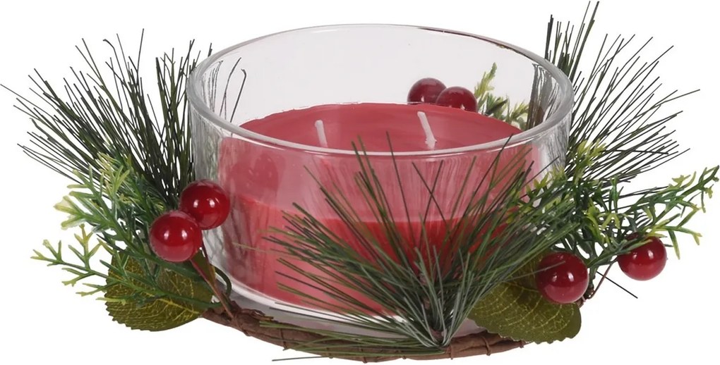 Sviečka v skle Merry Candle 185 g, červená