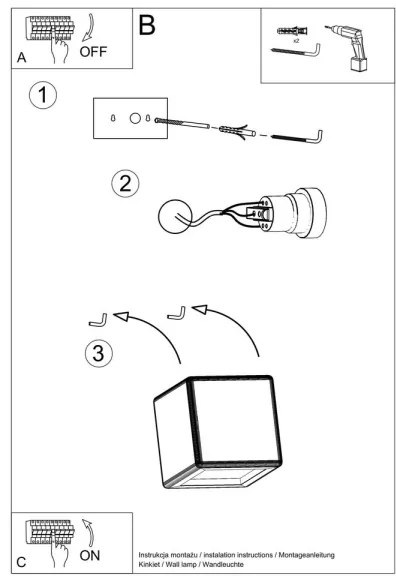 Nástenné svietidlo NESTA 1xE27/60W/230V