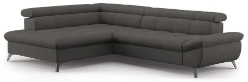 Rozkladacia rohová sedačka do L MARANO ľavá čierna