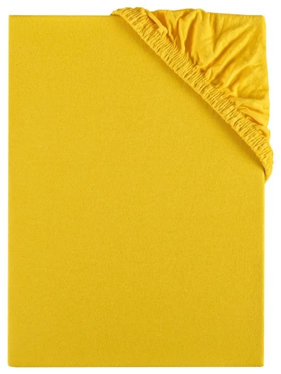 Plachta posteľná svetložltá jersey EMI, Plachta 90x200