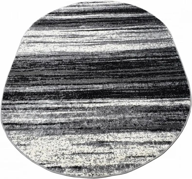 Kusový koberec Aido šedý ovál, Velikosti 60x100cm