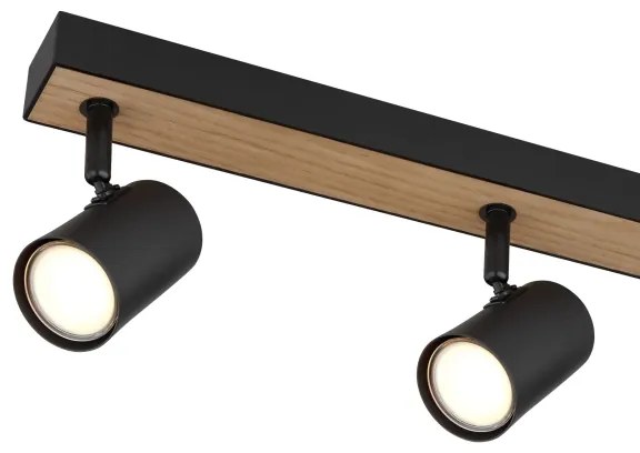 Globo 57911-6DBW - Bodové svietidlo ROBBY 6xGU10/35W/230V čierna/hnedá