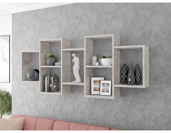 Nástenná polica TRIO 65x161 cm šedá