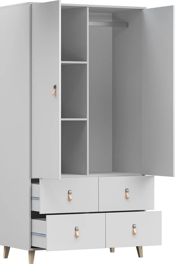 Šatníková skriňa FALCO - biela