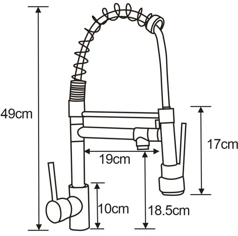 Mexen CORINA - Vysoká batéria/drezová, zlatá, 670601-50