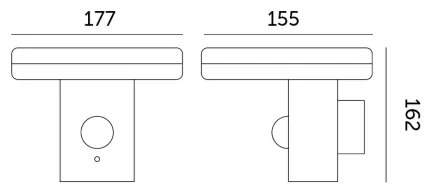 LED solárne nástenné svietidlo so senzorom SOLARIS3 LED/5,5W/3,7V 4000K IP44