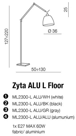 AZzardo Zyta Alu AZ2310