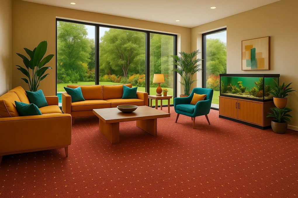 Condor Carpets, AKCIA: 190x300 cm Kusový koberec Udinese terra - neúčtujeme odrezky z role - obšitý zo všetkých strán, šíře, oranžová, filc, chodba / predsieň