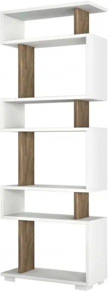 Sconto Regál BLOK orech/biela