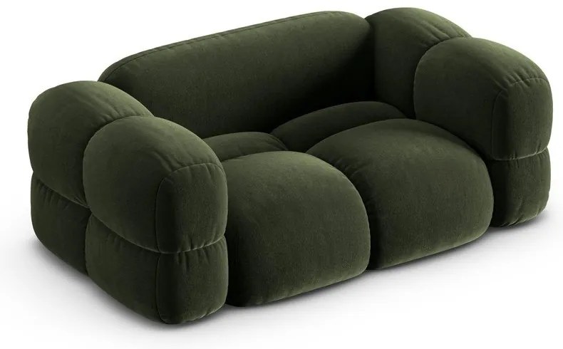 Zelená zamatová pohovka 180 cm Loretto – Cosmopolitan Design