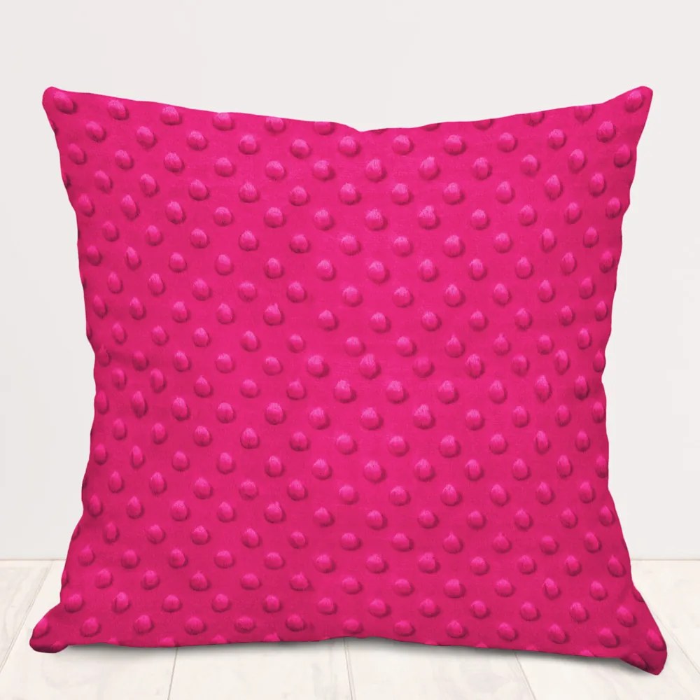Biante Detská obliečka na vankúš Minky 3D bodky MKP-018 Purpurová 70 x 90 cm