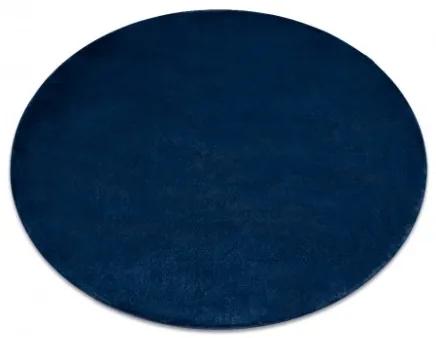Sammer Kvalitný shaggy koberec v modrej farbe C354 Priemer 60 cm