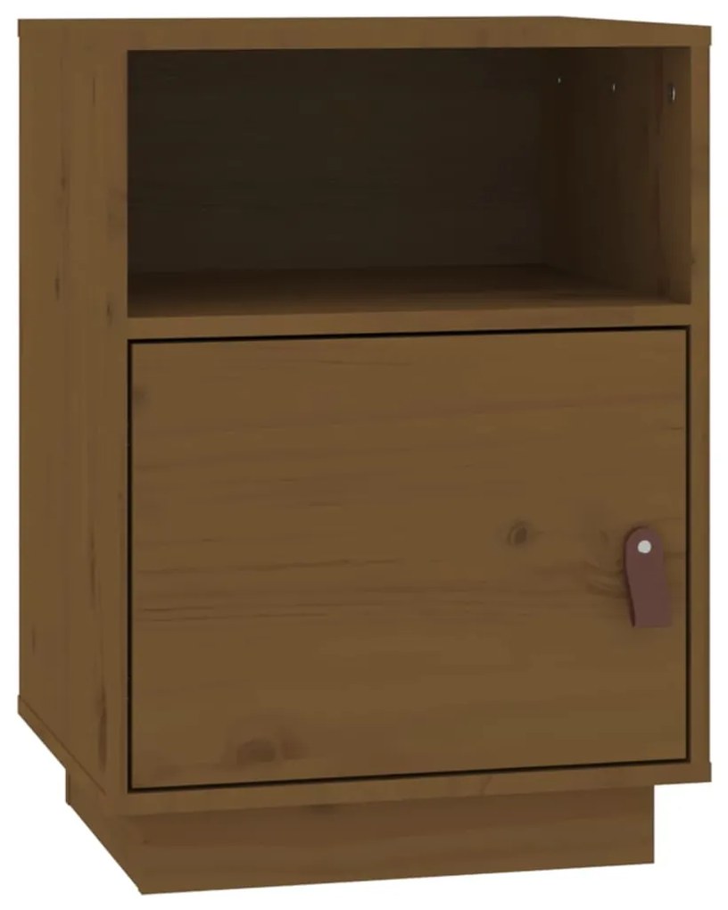 vidaXL Nočný stolík medovo-hnedý 40x34x55 cm masívne borovicové drevo