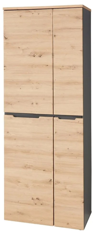 Kancelářská knihovna Brego 01 75 cm grafit/dub Artisan
