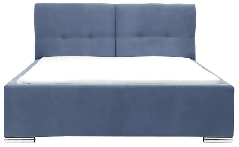 Čalúnená posteľ s úložným priestorom a matracom FELIX 120x200 cm Námorník
