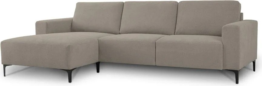 Svetlohnedá ženilková rohová pohovka (ľavý roh/s leňoškou) Fabian – Scandic