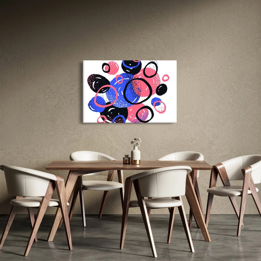 Obraz - Motív s kruhmi v živých farbách (90x60 cm)