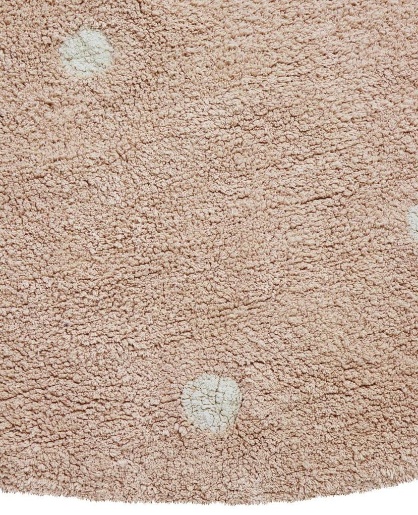 Prateľný koberec dots ø 140 cm ružový MUZZA