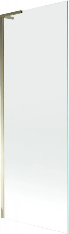 Mexen Next L, 1-krídlová vaňová zástena 70 x 150 cm, 6mm číre sklo, zlatý lesklý profil, 895-070-000-03-00-50