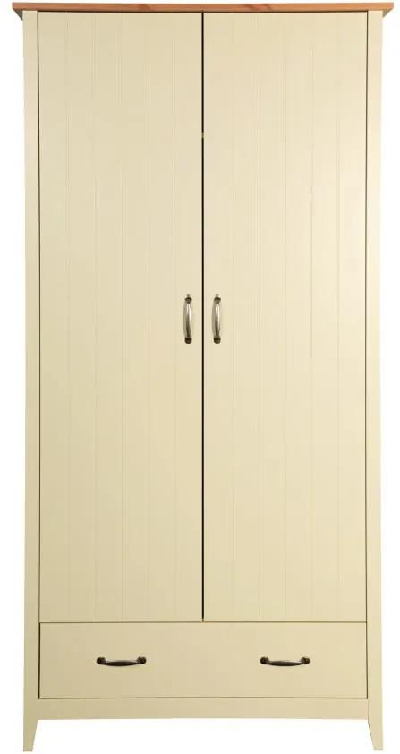 Krémová šatníková skriňa Steens Norfolk, 192 × 99 cm