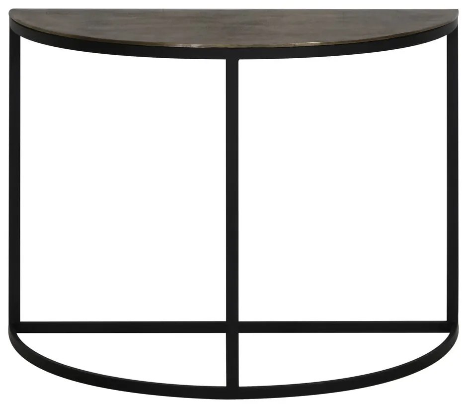 Kovový konzolový stolík v bronzovej farbe 42x100 cm Peto – Light &amp; Living