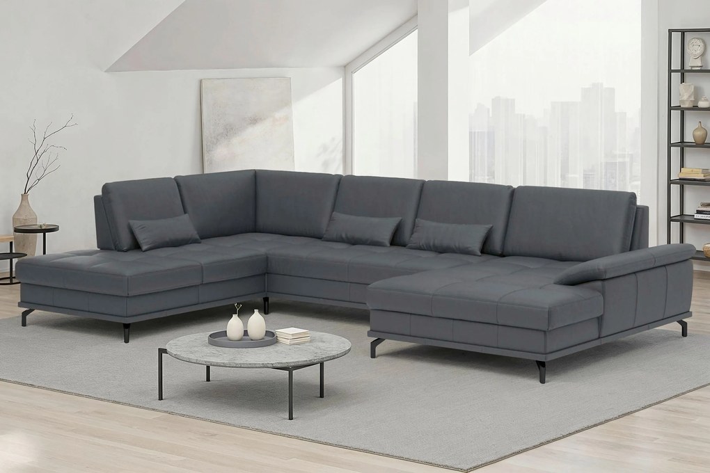 XXXLutz SEDACIA SÚPRAVA, koža, čierna Sit & More - Sedačky - 00014403973D