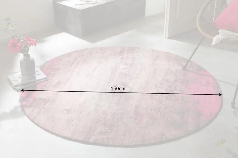 Koberec Modern Art 150cm kruh béžový ružový