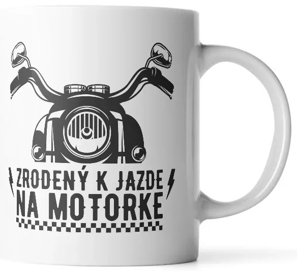 Sablio Hrnček Zrodený na jazdu na motorke - 200 ml - espresso