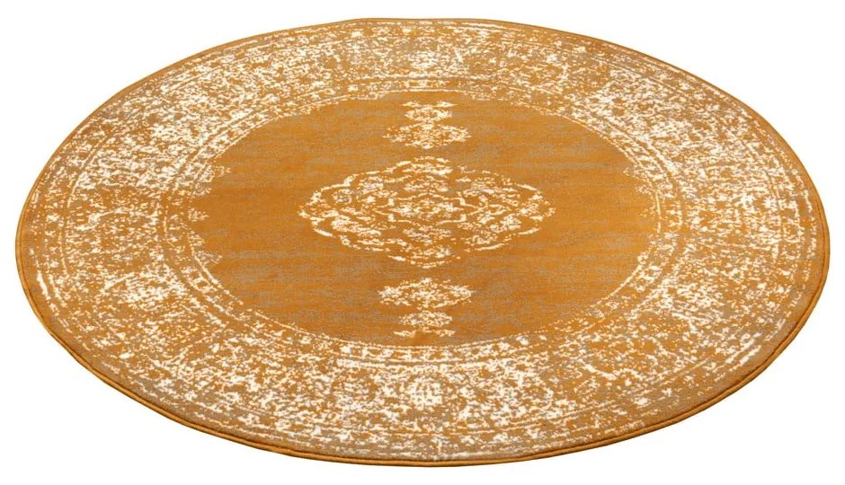 Žltý/oranžový okrúhly koberec ø 160 cm Méridional - Hanse Home