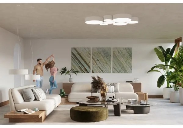 Luster na lanku ARENA 45 3xE27/60W/230V biela