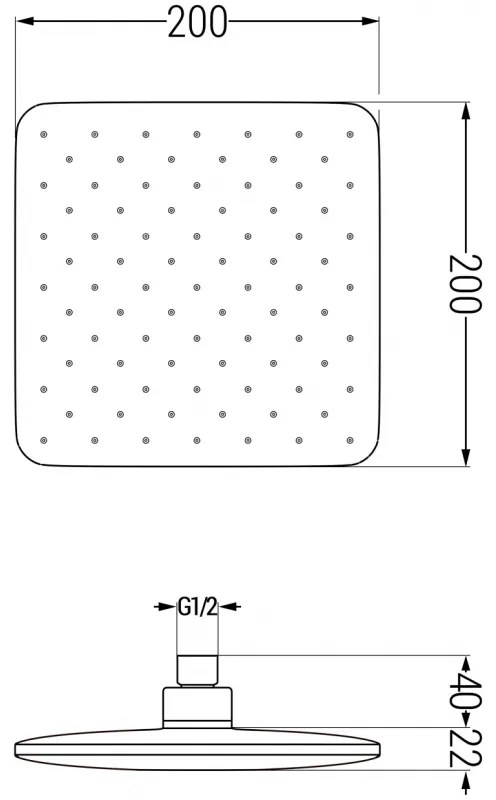 Mexen Uno, podomietkový sprchový set DR62, chrómová, 71435DR62-00