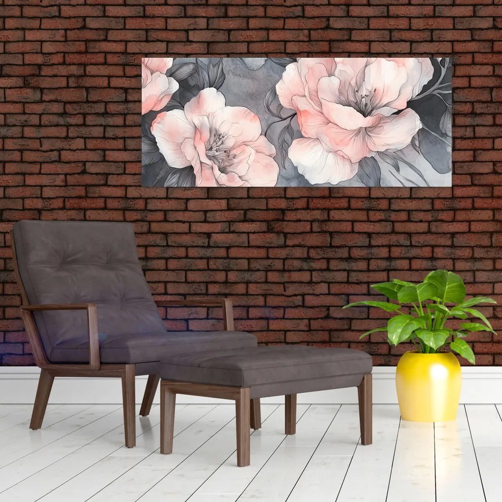 Obraz - Séria kvetov (120x50 cm)