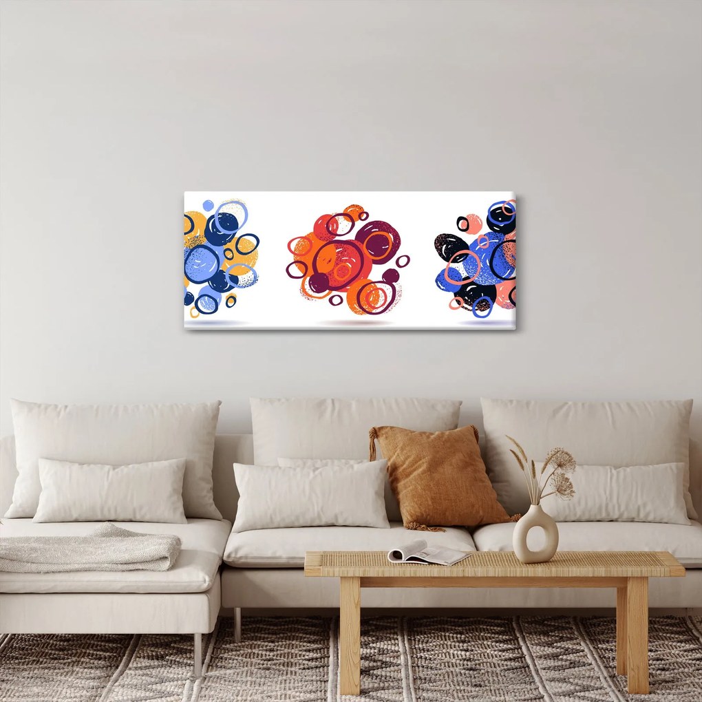 Obraz farebných kruhov (120x50 cm)