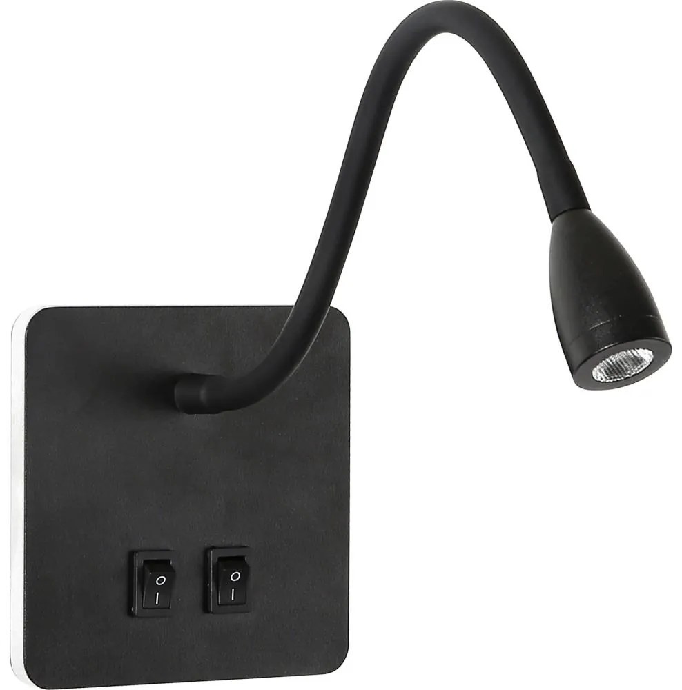 Brilagi - LED Flexibilná nástenná lampa MAYA Double LED/4W/230V + LED/3W čierna BRI099