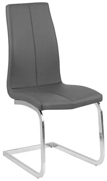 Asama Swing jedálenská stolička sivá / chróm