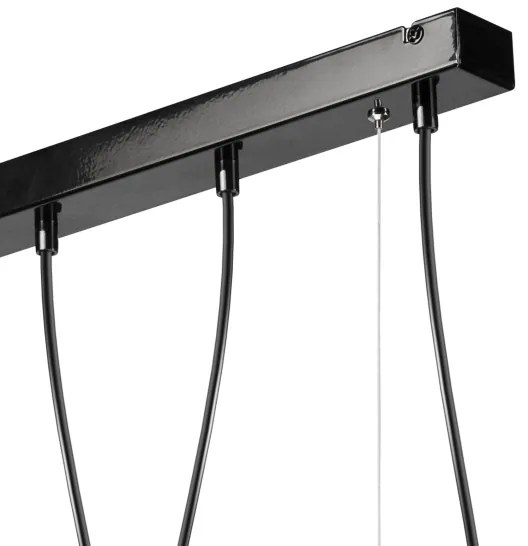 Luster na lanku TARO 5xE27/60W/230V čierna