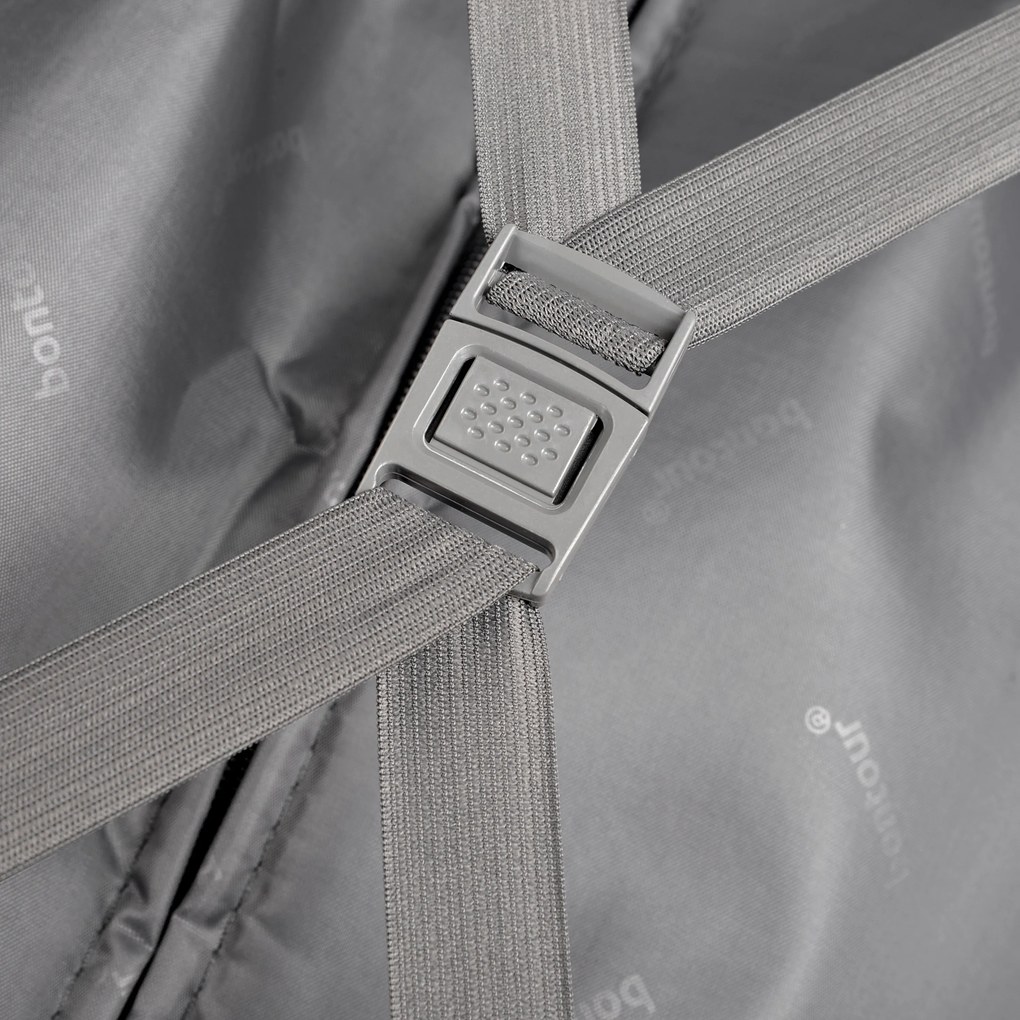 BONTOUR „Wave“ 3-dielna súprava kufrov s dvojitými kolieskami, s TSA zámkom, čierna