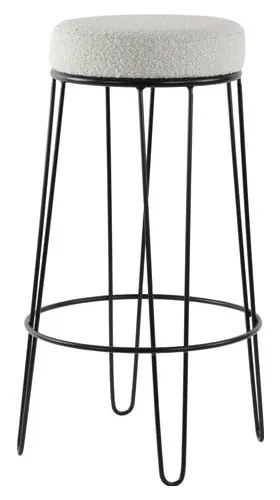 Biela čalúnená barová stolička (výška sedadla 73 cm) Alice – Light & Living