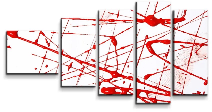 Sablio Obraz - 5-dílný Krvavé škvrny - 100x60 cm
