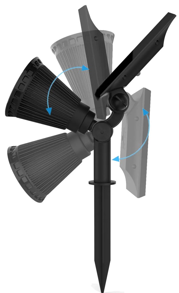 Bezdoteku LEDSolar 4 solárne vonkajšie svetlo svietidlo do zeme 4 ks, 4 LED, bezdrôtové, iPRO, 1W, studená            farba