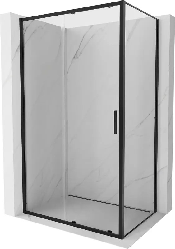 Mexen Exo-S posuvná sprchová kabína 100 x 80 cm, priehľadná, čierna - 8151-100-080-70-00
