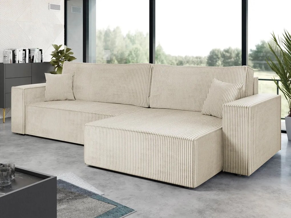 Rohová sedacia súprava Kasuna (vanilková). Vlastná spoľahlivá doprava až k Vám domov. 1122344