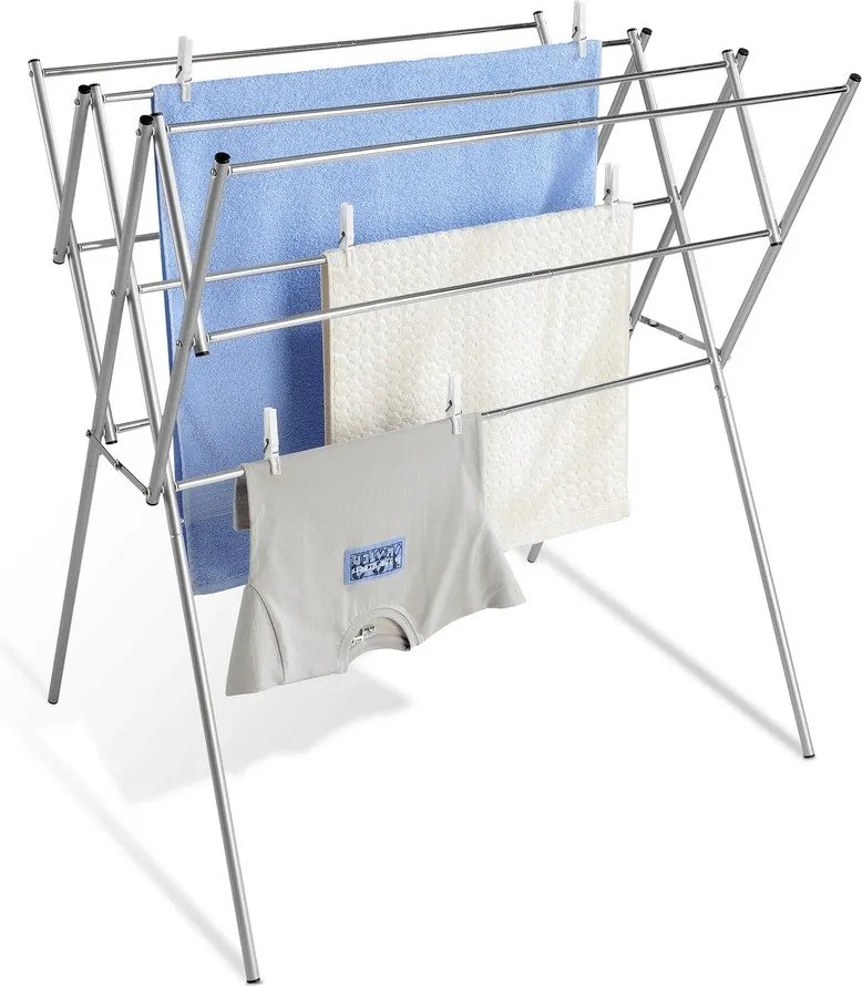 Sušiak na bielizeň v lesklej striebornej farbe 8 m – Wenko