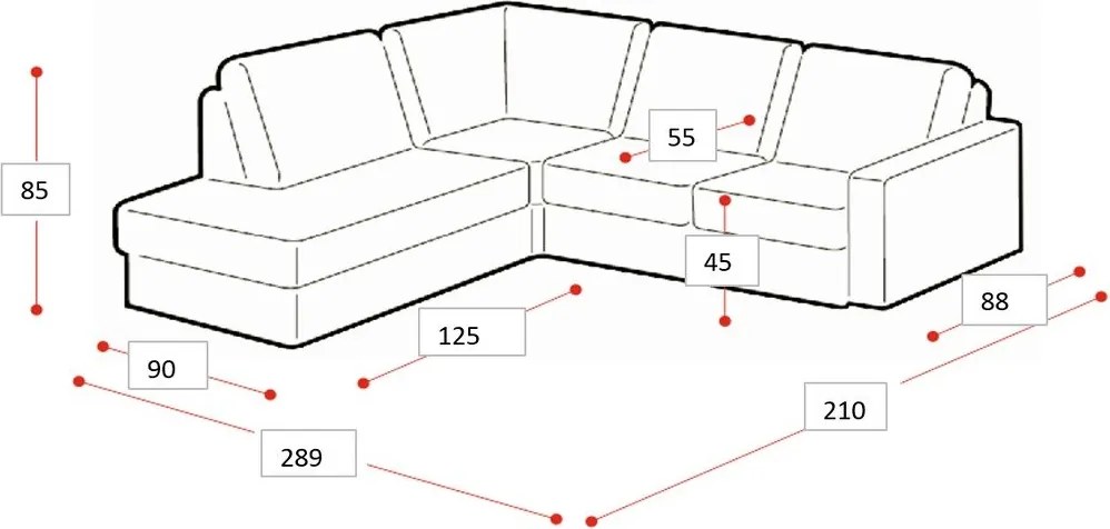 Tmavosivá rohová pohovka (ľavý roh) Copenhagen – Scandic