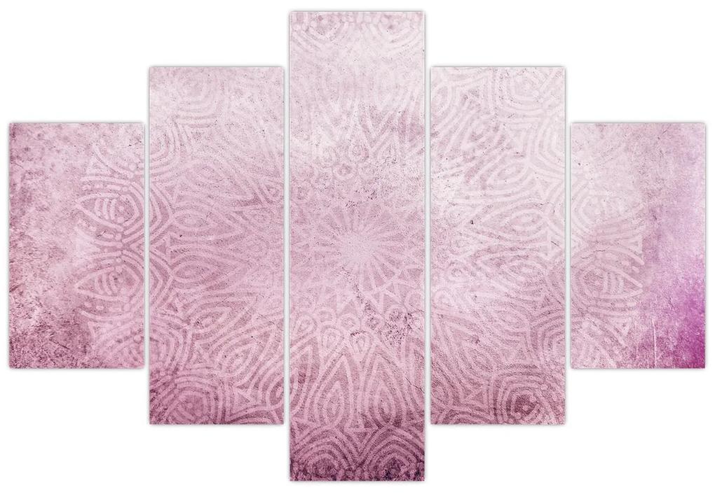 Obraz - Mandala v ružovej stene (150x105 cm)