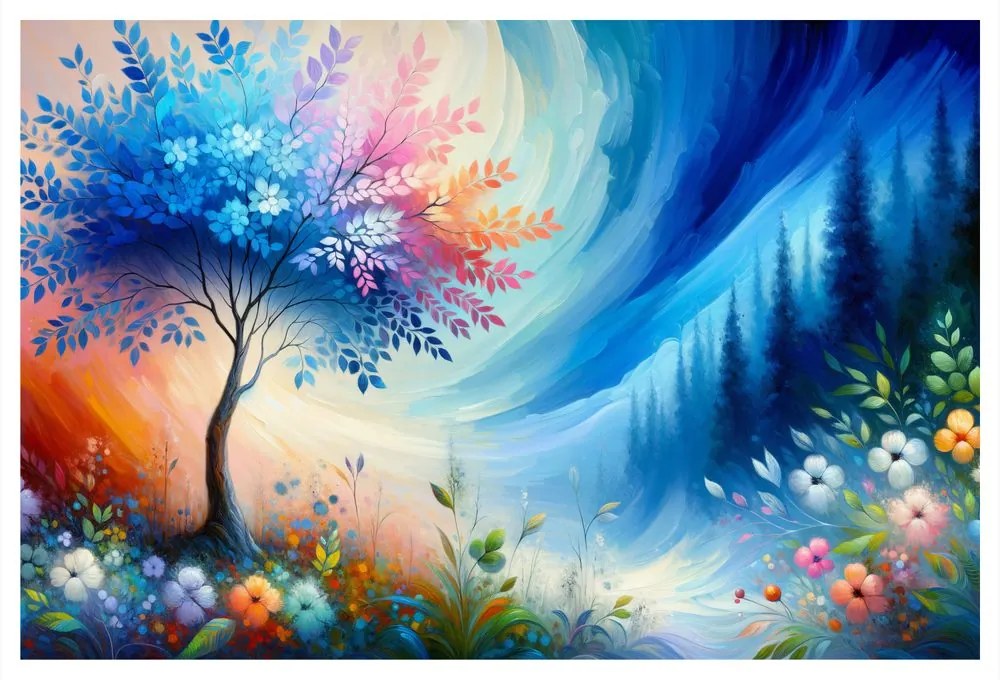 Obraz strom života v dúhe farieb