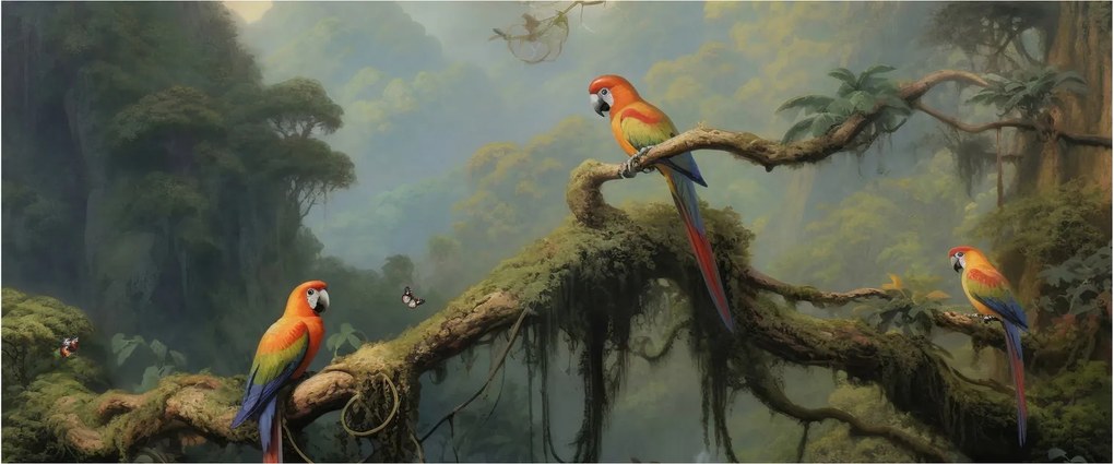 Obraz - Tropický les (120x50 cm)