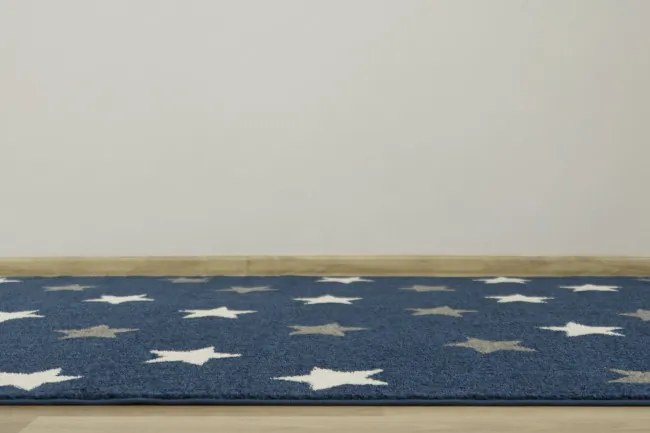 Detský koberec Emily Kids 5767A Hviezdy modrý