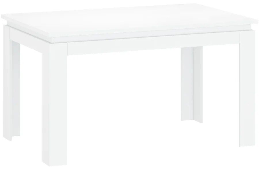Rozkladací stôl, biela, 135-184x86 cm, LINDY